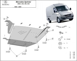 Kryt pod motor MERCEDES-BENZ SPRINTER 5-t Platform/Chassis (905) - Plech