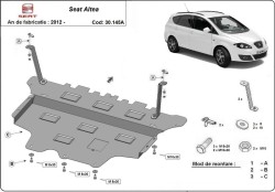 Kryt pod motor SEAT LEON Box Body / Hatchback (5F1) - Plech