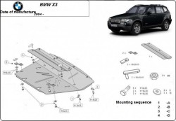 Kryt pod chladič BMW X3 (E83) E83 - Plech