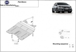 Kryt pod motor FIAT BRAVO II Hatchback - Plech