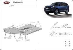 Kryt diferenciálu a převodovky KIA SORENTO I SUV - Plech