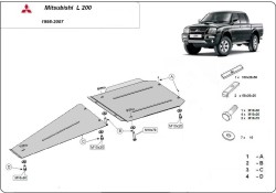 Kryt diferenciálu a převodovky MITSUBISHI L 200 (K_T) - Plech